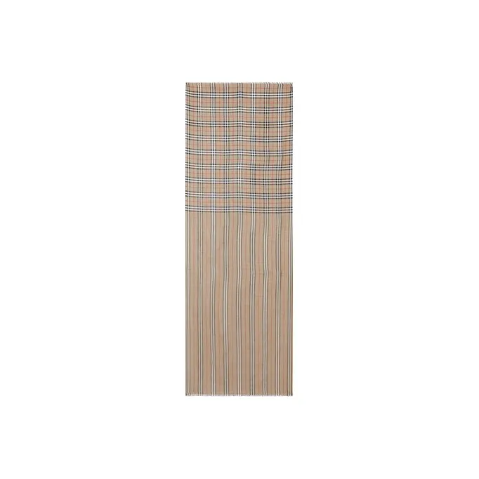Burberry Vintage Silk Scarves Unisex Archive Beige-1