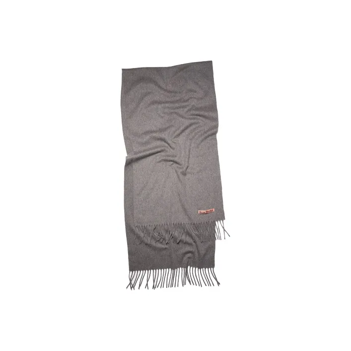 Acne Studios Logo Patch Fringed Scarf-0