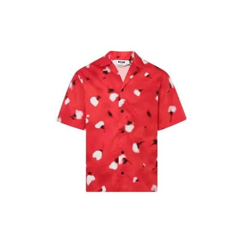 MSGM Shirts Men Red