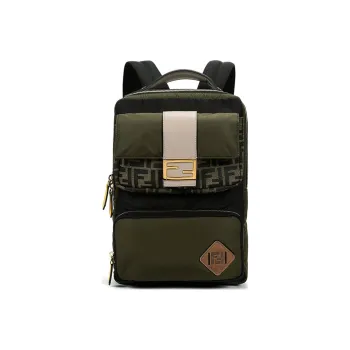 FENDI Baguette Leather Canvas Canvas Bag Backpack Regular Men's