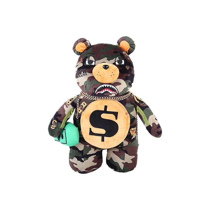 SPRAYGROUND Fabric Doll Bag Backpack Regular Unisex Army Green-0