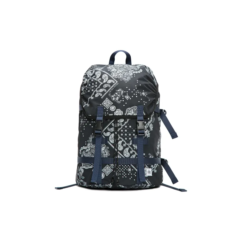 The MAD HATcher Polyester Backpack Unisex Black/Navy Blue/Purple-0