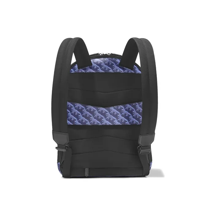 MONTBLANC Leather Backpack Medium Size Men's Blue-1