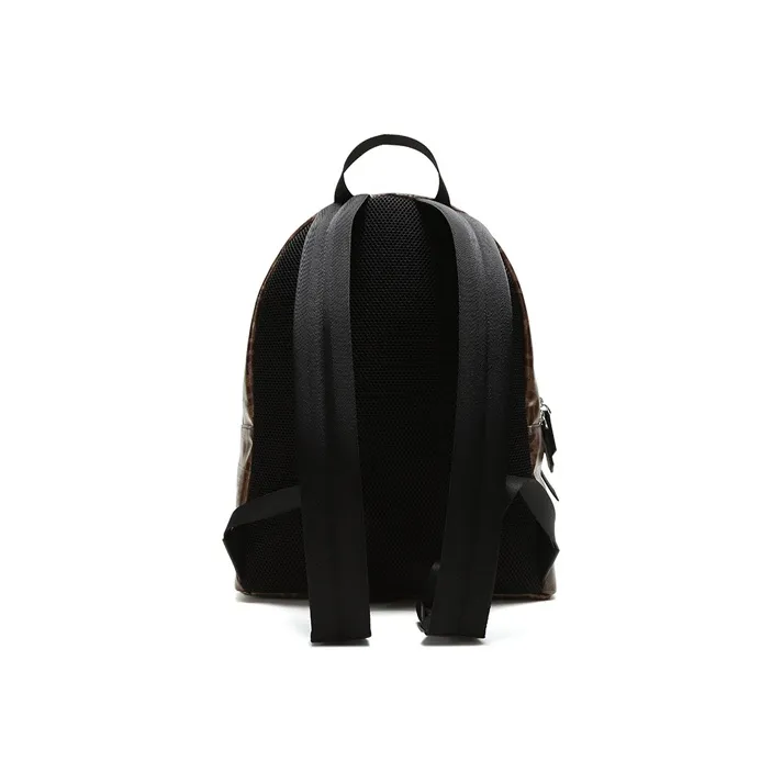 FENDI Coated Canvas With Leather Backpack Regular Men's Brown-3