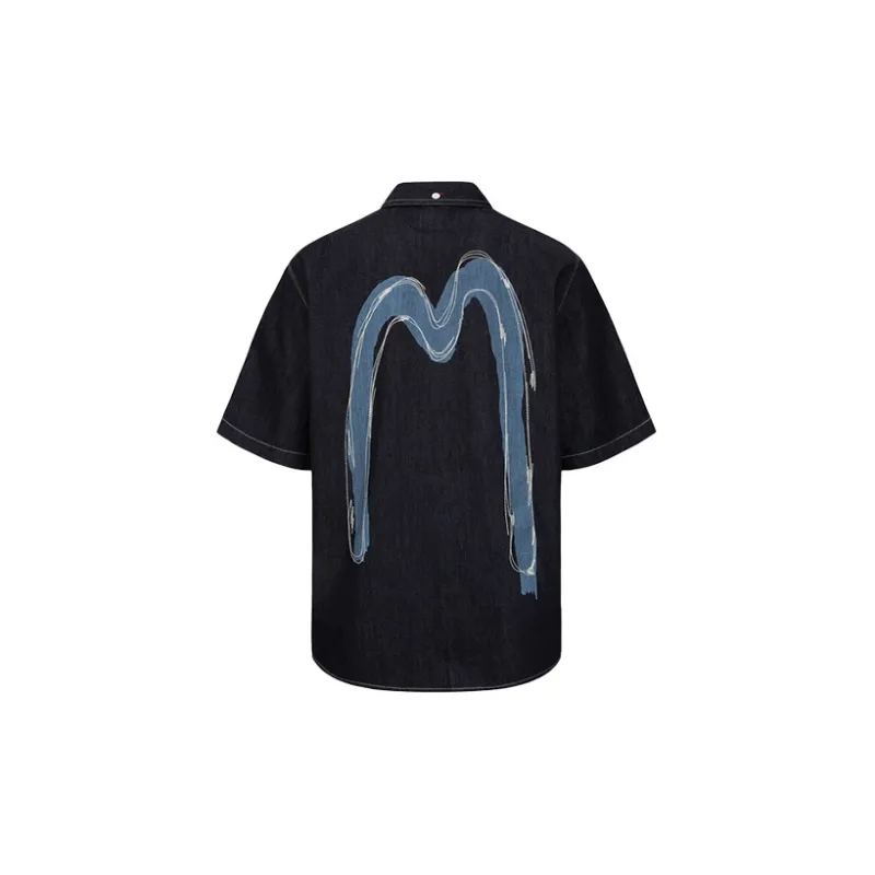 EVISU Shirts Men Denim Blue-1