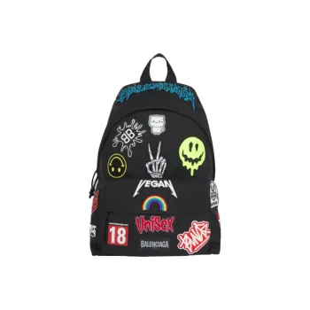 Balenciaga Oversized Series Nylon Fabric Backpack Large Size Men's Black