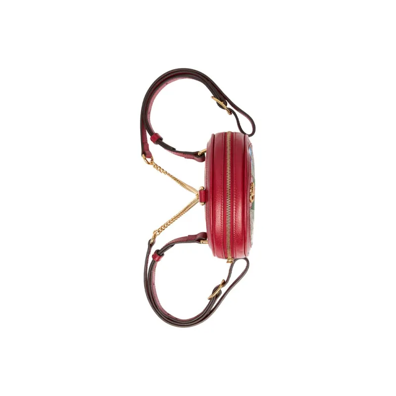GUCCI Ophidia Backpack GG Flora Mini Red-4