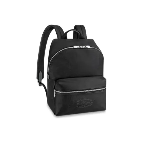 LOUIS VUITTON Discovery Cow Leather Backpack Men's Black
