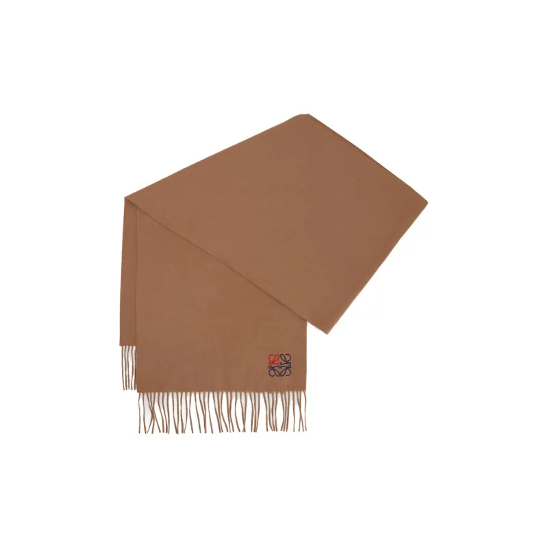 LOEWE Anagram Knit Scarves Unisex Camel-1