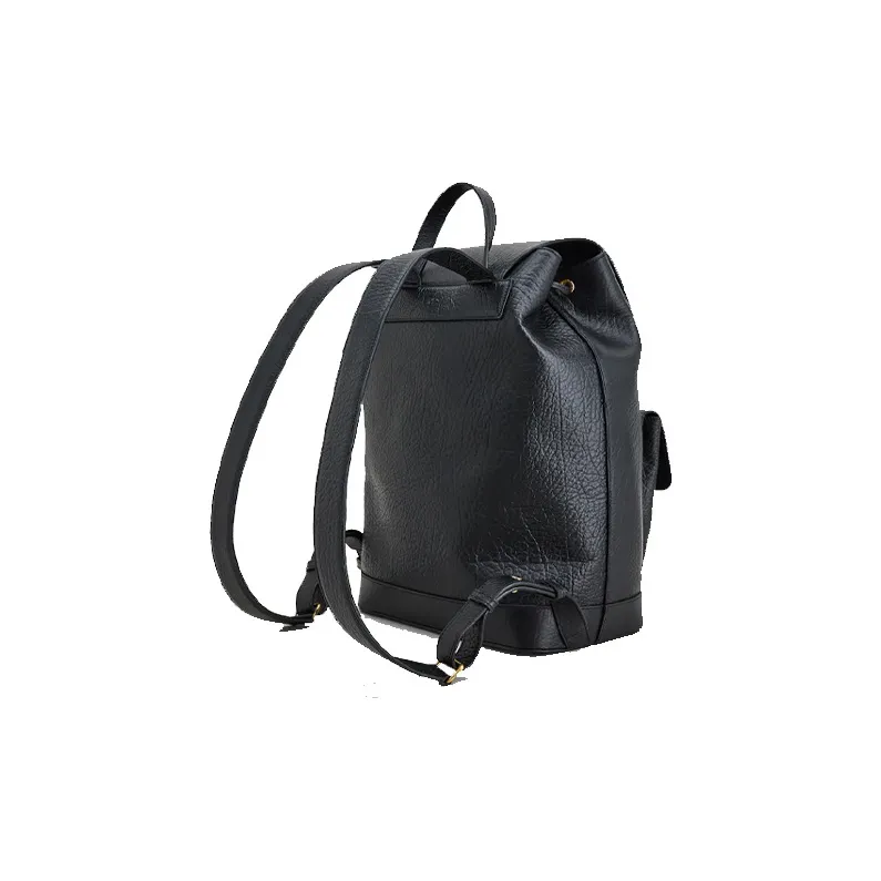 TOD'S Timeless Cow Leather Backpack Medium Size Men's Black-2