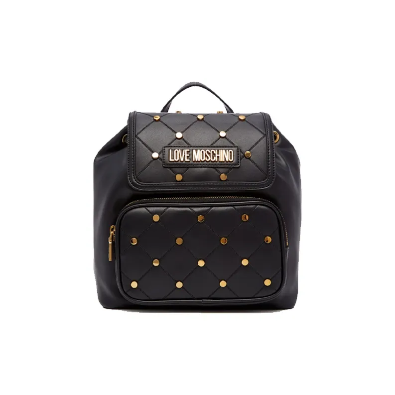 MOSCHINO PU Backpack Women's Black-0
