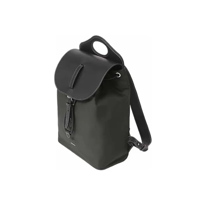 Burberry Pocket Bag Nylon And Leather Backpack Men's Seaweed Color-1