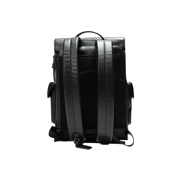 COACH Rivington Canvas With Leather Backpack Large Size Men's Black-2