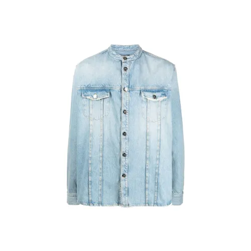 BALMAIN Shirts Men Blue