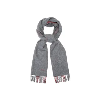 BALLY Knit Scarves Men Gray Red
