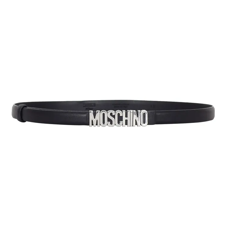 MOSCHINO Logo Plaque Belt-0