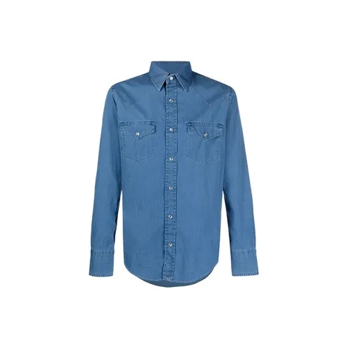 TOM FORD Shirts Men Blue