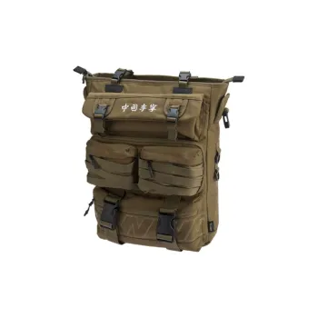 LiNing Polyester Handbag, Crossbody Bag, Backpack Regular Unisex Army Green