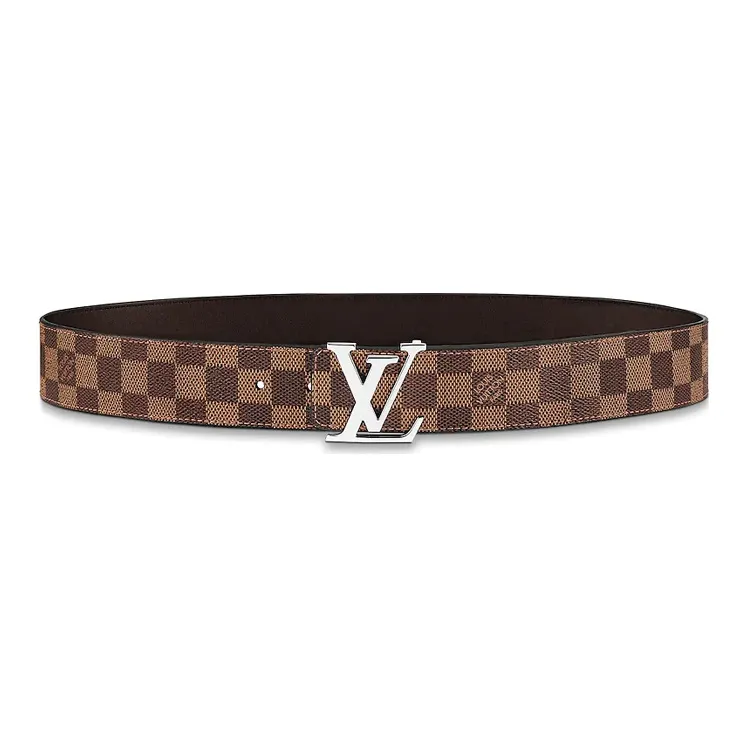 LOUIS VUITTON Initiales Reversible Belt Damier Ebene 40MM-0