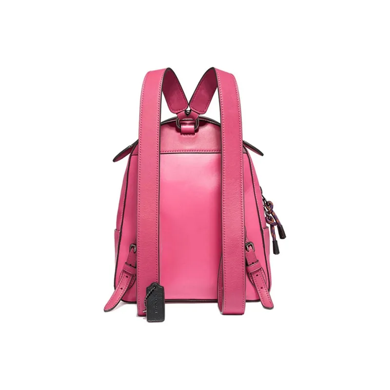 COACH Campus Canvas Backpack Small Size Women's Pink Brown Multicolor-2