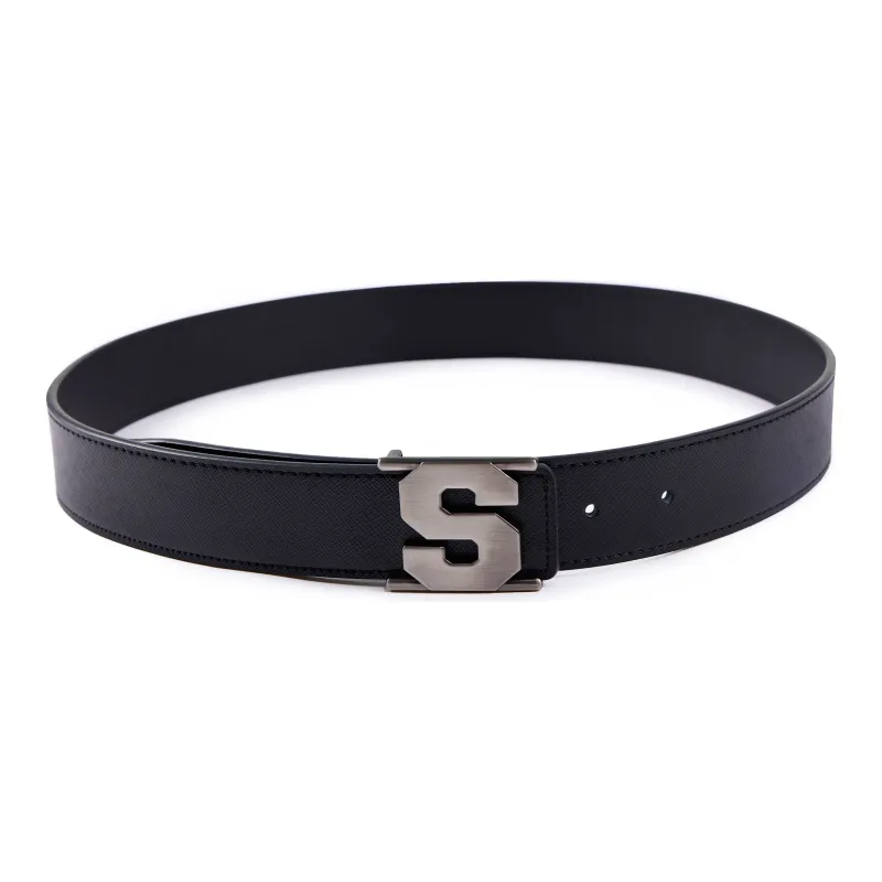 ICONS Lab S Letter Plate Buckle Belt-Versatile Minimalist Style Leather Belts Unisex-5