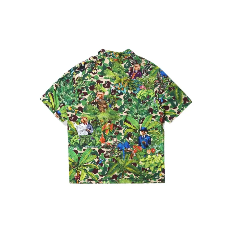 A BATHING APE X Monkey 47 Open Collar S/S Shirt-3