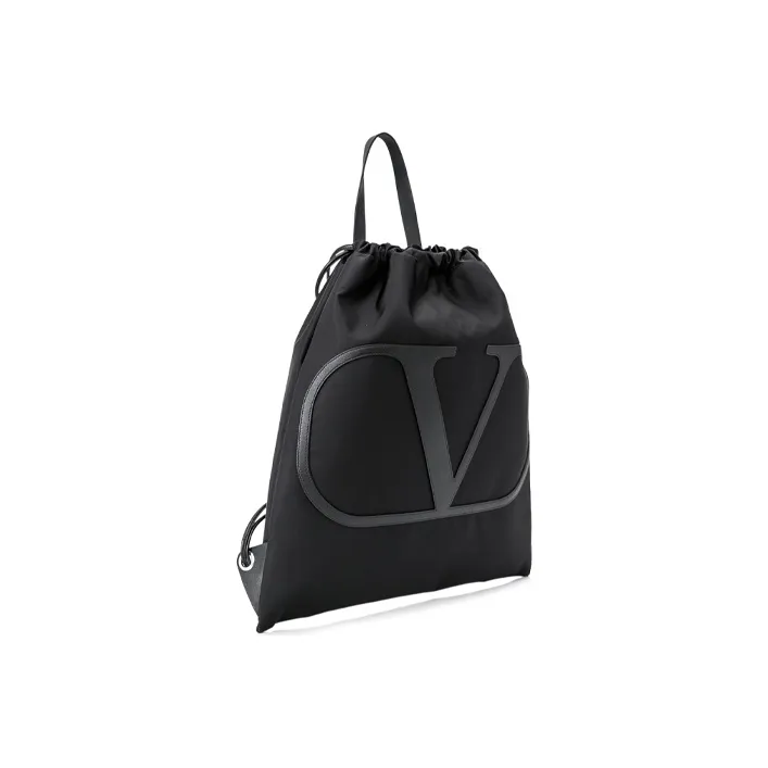 Valentino Cow Leather Backpack Men's Black-1