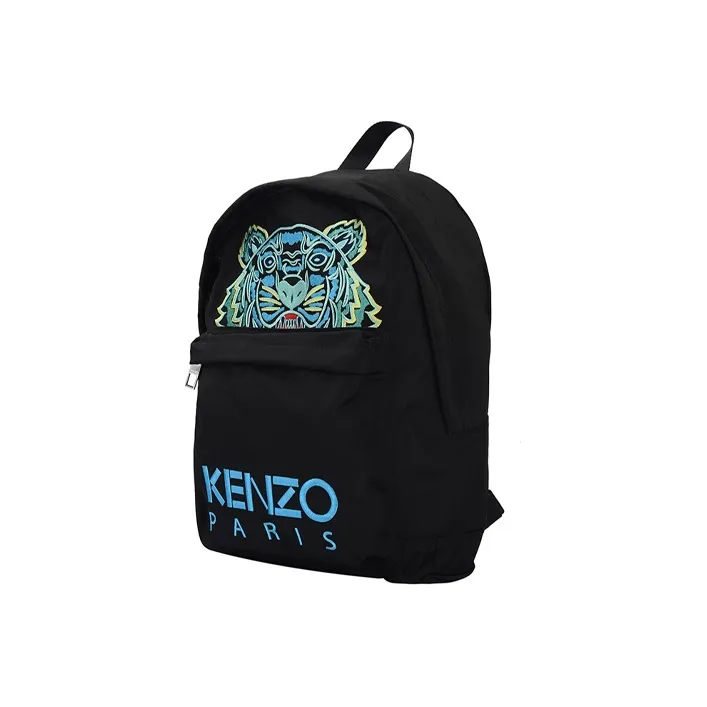 KENZO Polyester Canvas Backpack Large Size Unisex Black-1