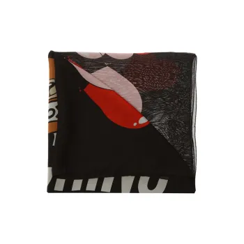 MOSCHINO Silk Scarves Women's Black