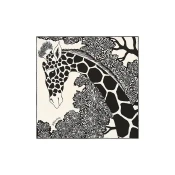 HERMES Silk Scarves Women's Eggshell White