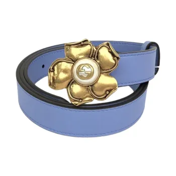 GUCCI Leather Belts Unisex Blue
