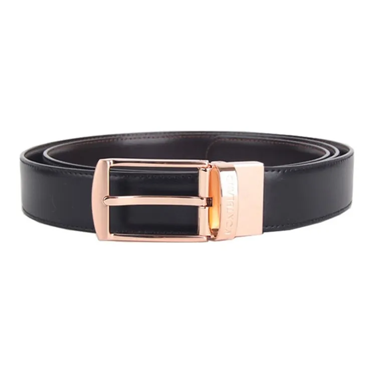 MONTBLANC Cow Leather Belts Men's Black Width 3cm-1