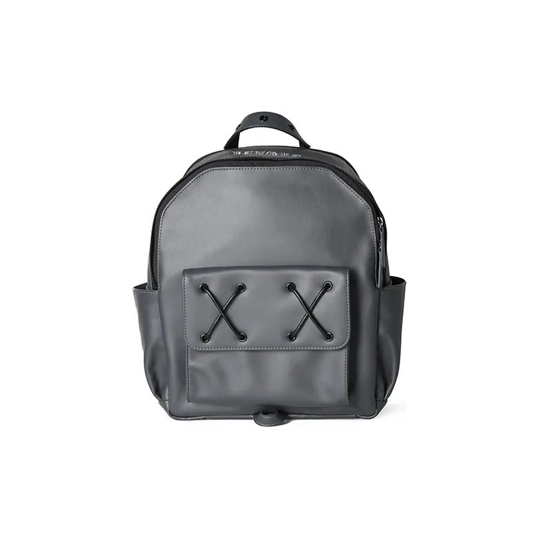 Venque PU Backpack Regular Unisex Mint Green/Dark Gray/Light Gray-4