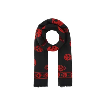 Alexander McQueen All Over Skull Logo Scarf