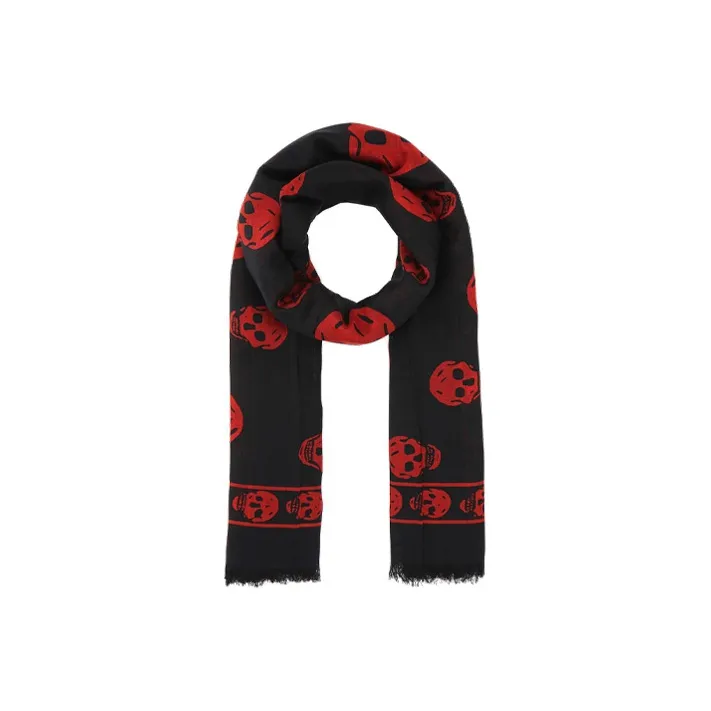 Alexander McQueen All Over Skull Logo Scarf-0