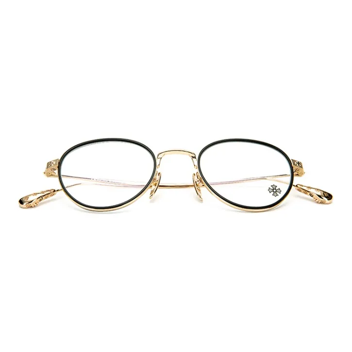 Chrome Hearts Alloy Round Eyeglass Frames Unisex-3