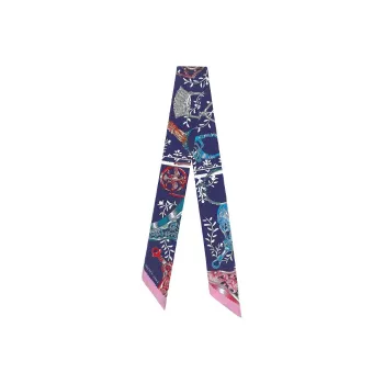 HERMES Silk Scarves Women's Indigo