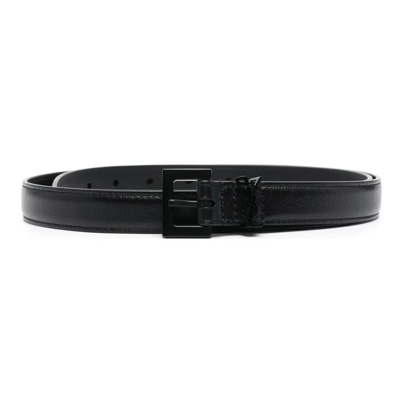 SAINT LAURENT Skinny Leather Belt-0