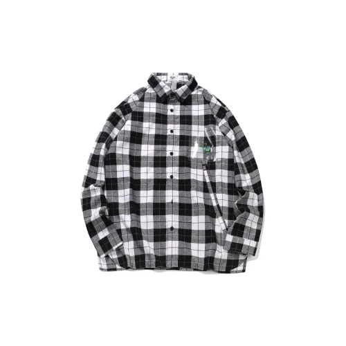 Guuka Shirts Men Black/White Plaid