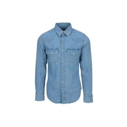 TOM FORD Shirts Men Blue