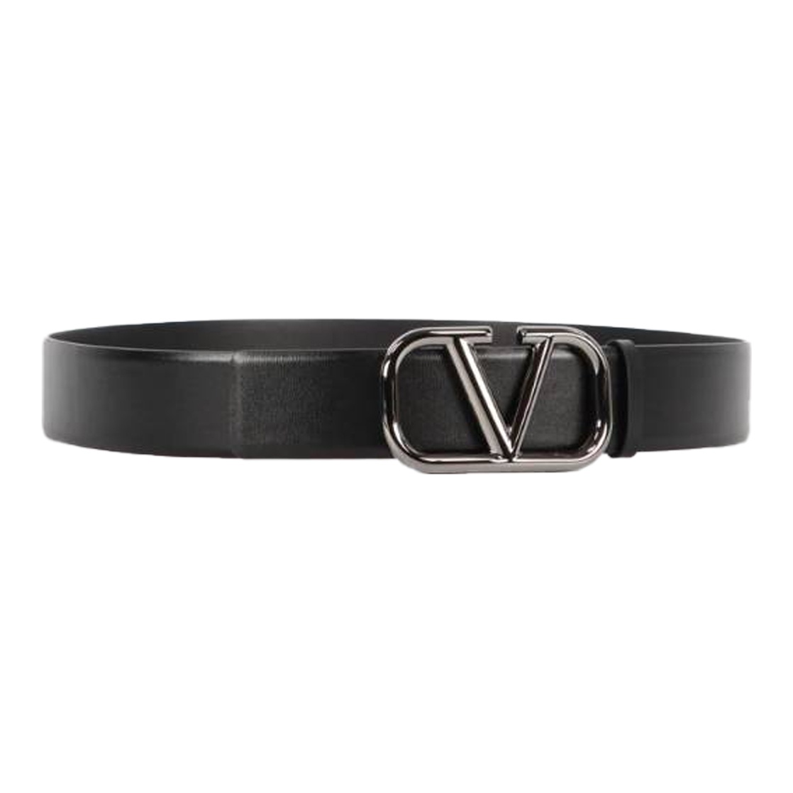 Valentino レギュラーフィットズボン ブラック SS25 Valentino Leather Belts Unisex Black - POIZON