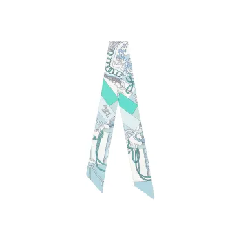 HERMES Silk Scarves Women's Blue