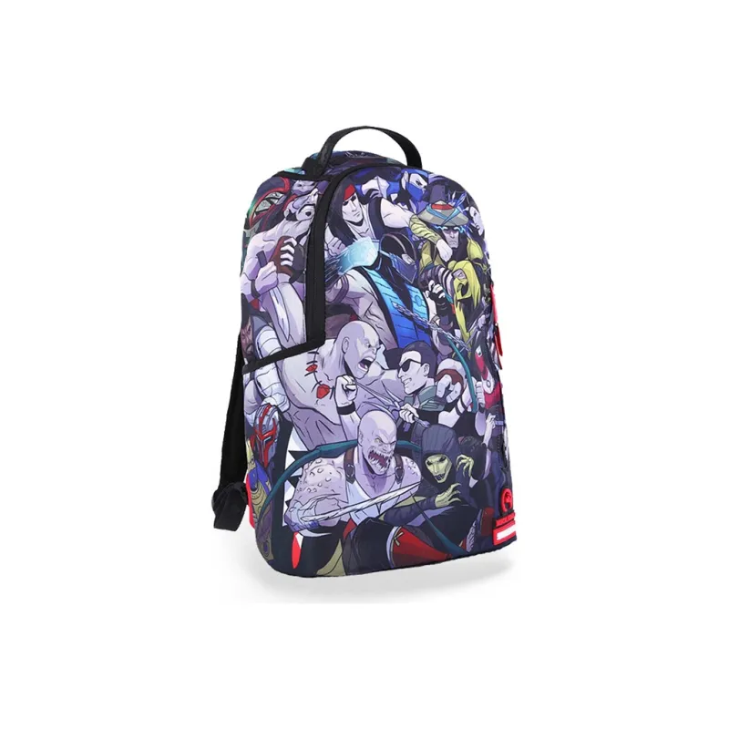 SPRAYGROUND King Of Fighting Collaboration Fabric Laptop Backpack Small Size Unisex Multicolor-1