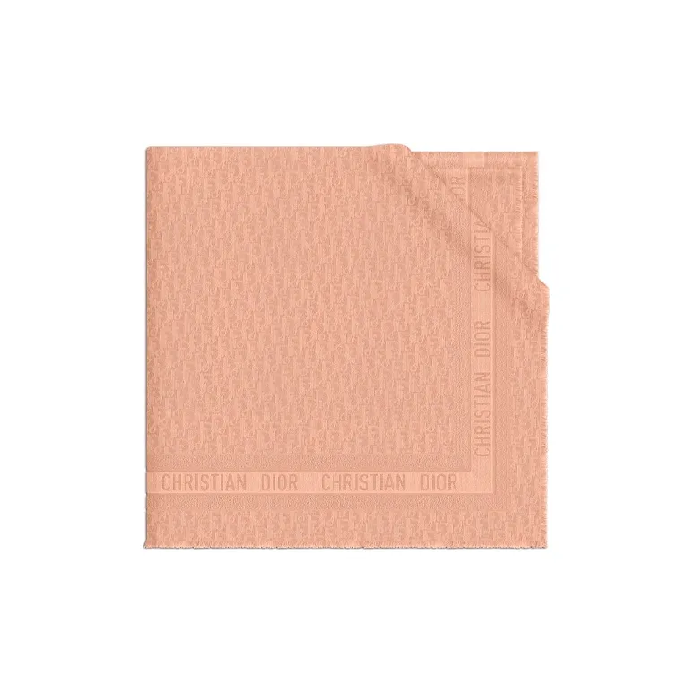 DIOR Oblique Knit Scarves Women's Rouge Pink-1