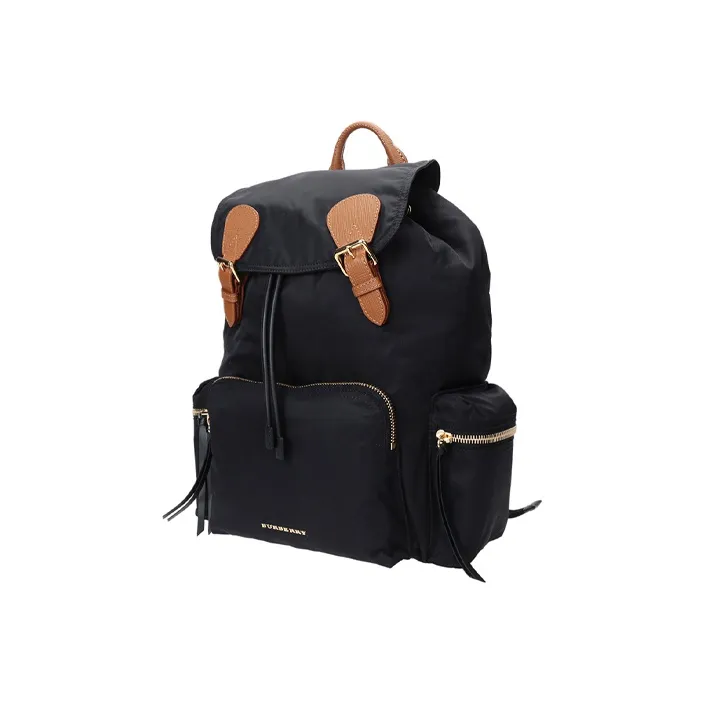 Burberry Polyamide Leather Backpack Large Size Women's Black-1