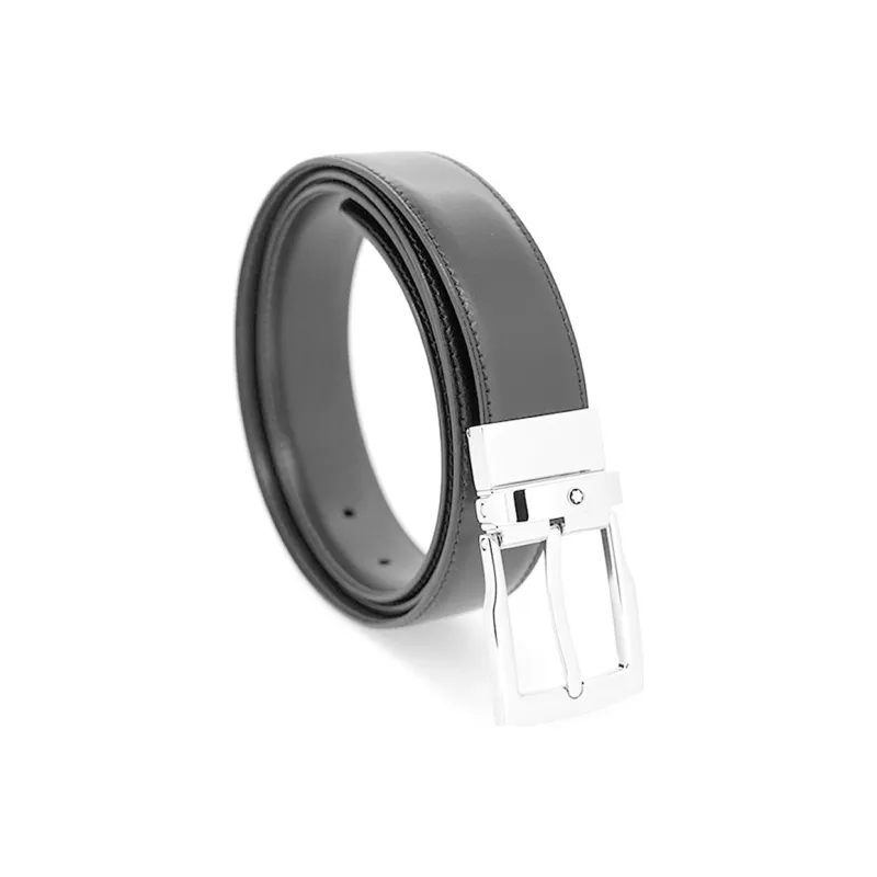 MONTBLANC Logo-engraved Leather Belt-2