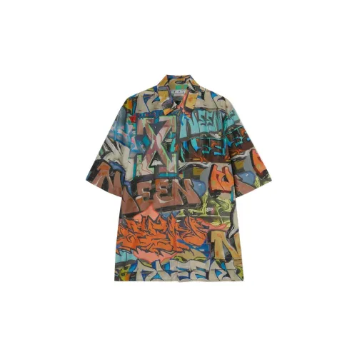 OFF-WHITE Graffiti Print Short Sleeve Shirt 