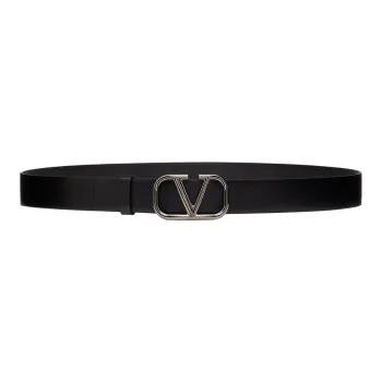 Valentino Leather Belts Men Black