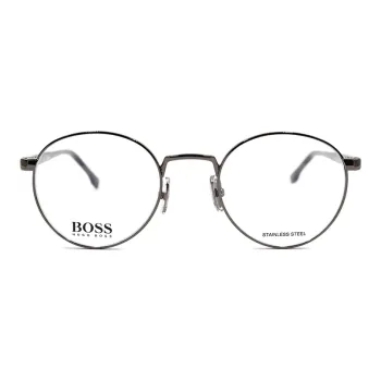 HUGO BOSS Eyeglass Frames Men Dark Gunmetal