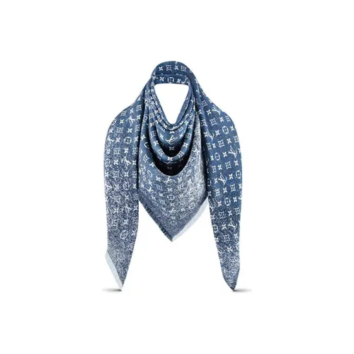 LOUIS VUITTON Shawls Unisex Denim Blue